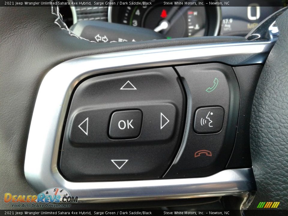 2021 Jeep Wrangler Unlimited Sahara 4xe Hybrid Steering Wheel Photo #24