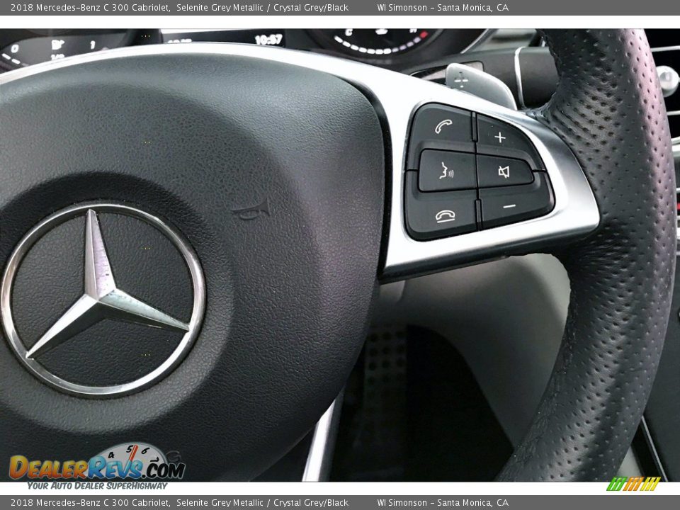 2018 Mercedes-Benz C 300 Cabriolet Selenite Grey Metallic / Crystal Grey/Black Photo #22