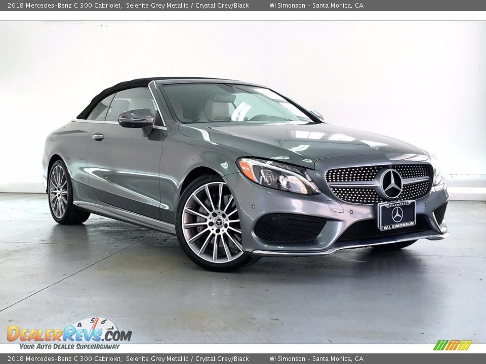 2018 Mercedes-Benz C 300 Cabriolet Selenite Grey Metallic / Crystal Grey/Black Photo #34