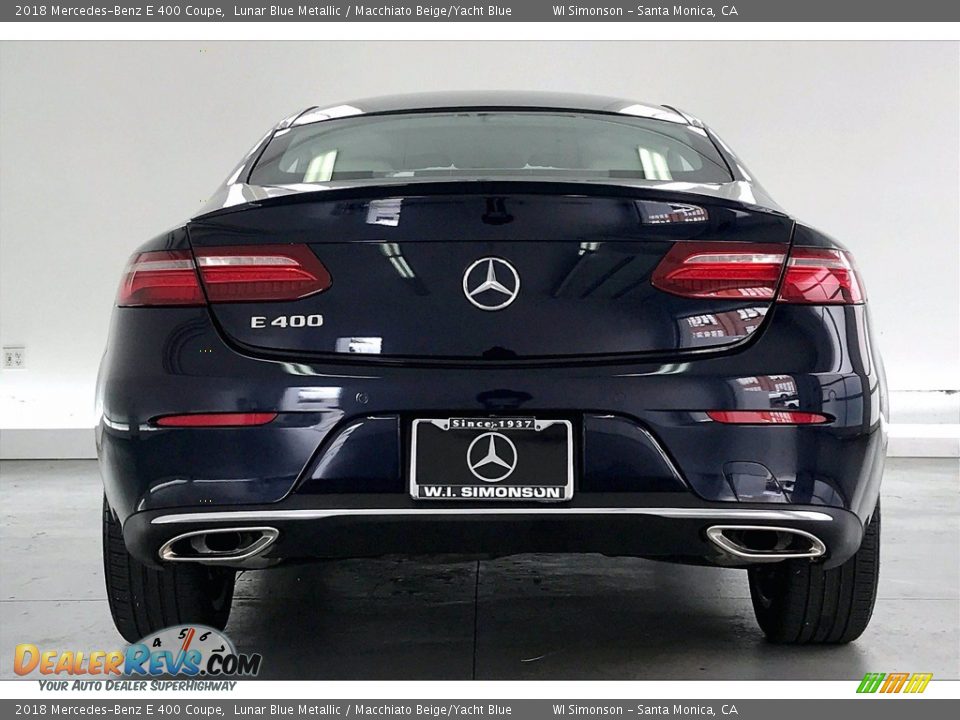 2018 Mercedes-Benz E 400 Coupe Lunar Blue Metallic / Macchiato Beige/Yacht Blue Photo #3