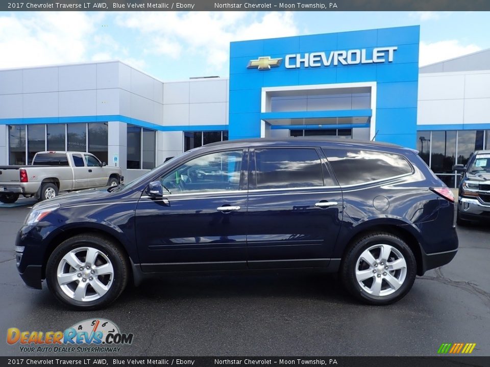 2017 Chevrolet Traverse LT AWD Blue Velvet Metallic / Ebony Photo #3