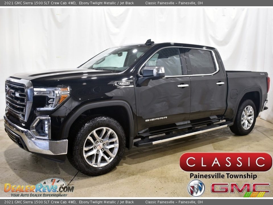 2021 GMC Sierra 1500 SLT Crew Cab 4WD Ebony Twilight Metallic / Jet Black Photo #1