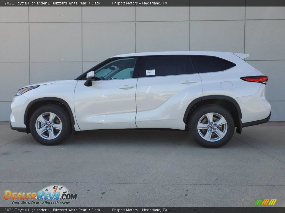 2021 Toyota Highlander L Blizzard White Pearl / Black Photo #7