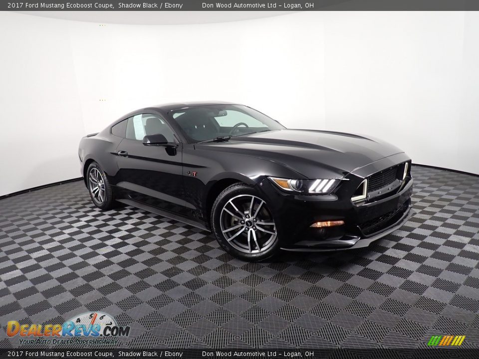 2017 Ford Mustang Ecoboost Coupe Shadow Black / Ebony Photo #3