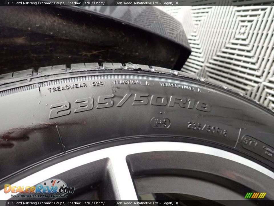 2017 Ford Mustang Ecoboost Coupe Shadow Black / Ebony Photo #17