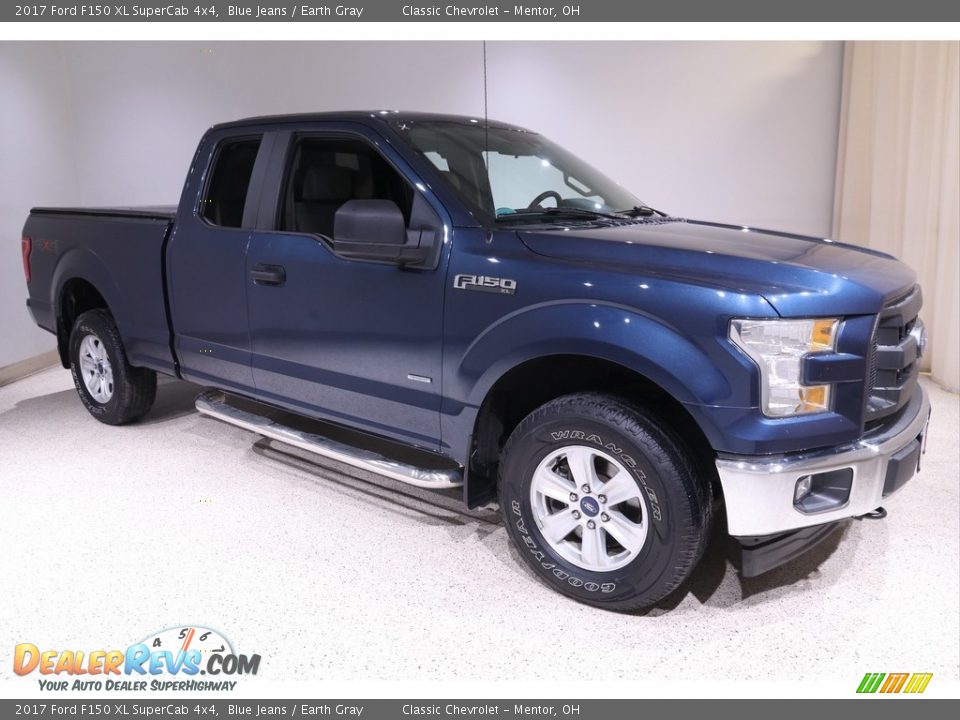 2017 Ford F150 XL SuperCab 4x4 Blue Jeans / Earth Gray Photo #1