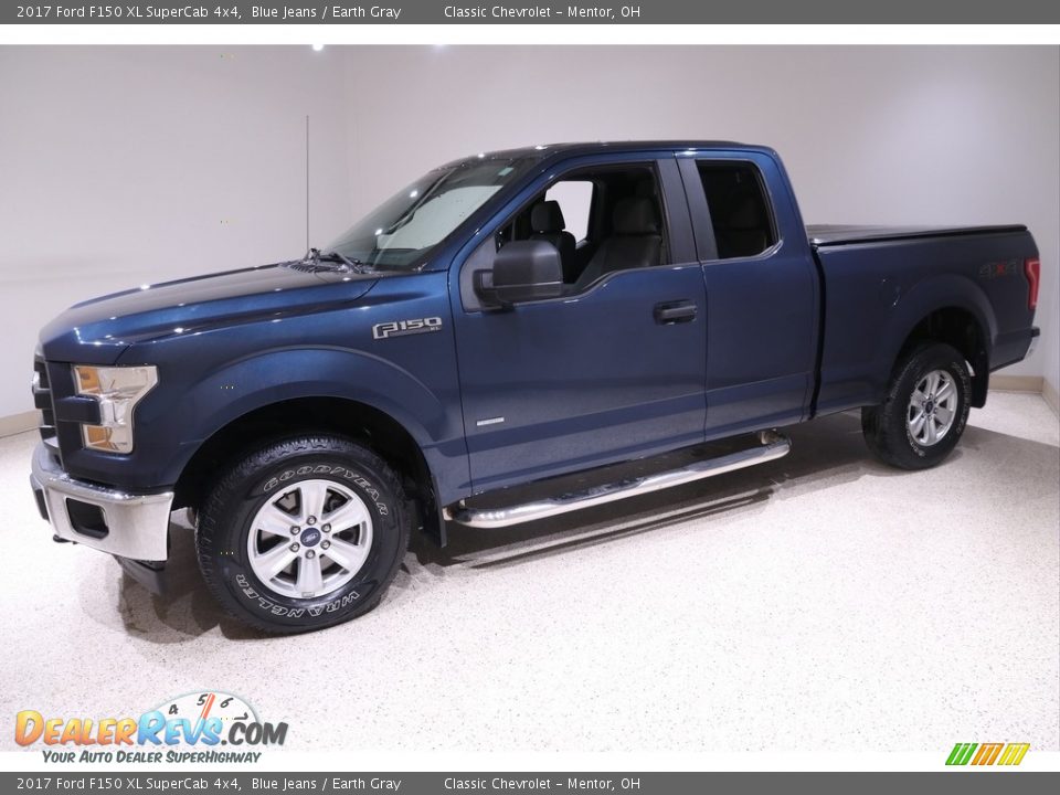 2017 Ford F150 XL SuperCab 4x4 Blue Jeans / Earth Gray Photo #3