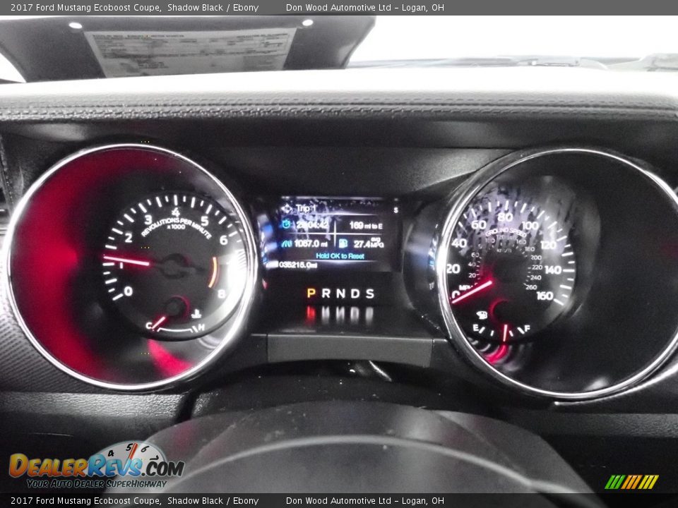 2017 Ford Mustang Ecoboost Coupe Shadow Black / Ebony Photo #27