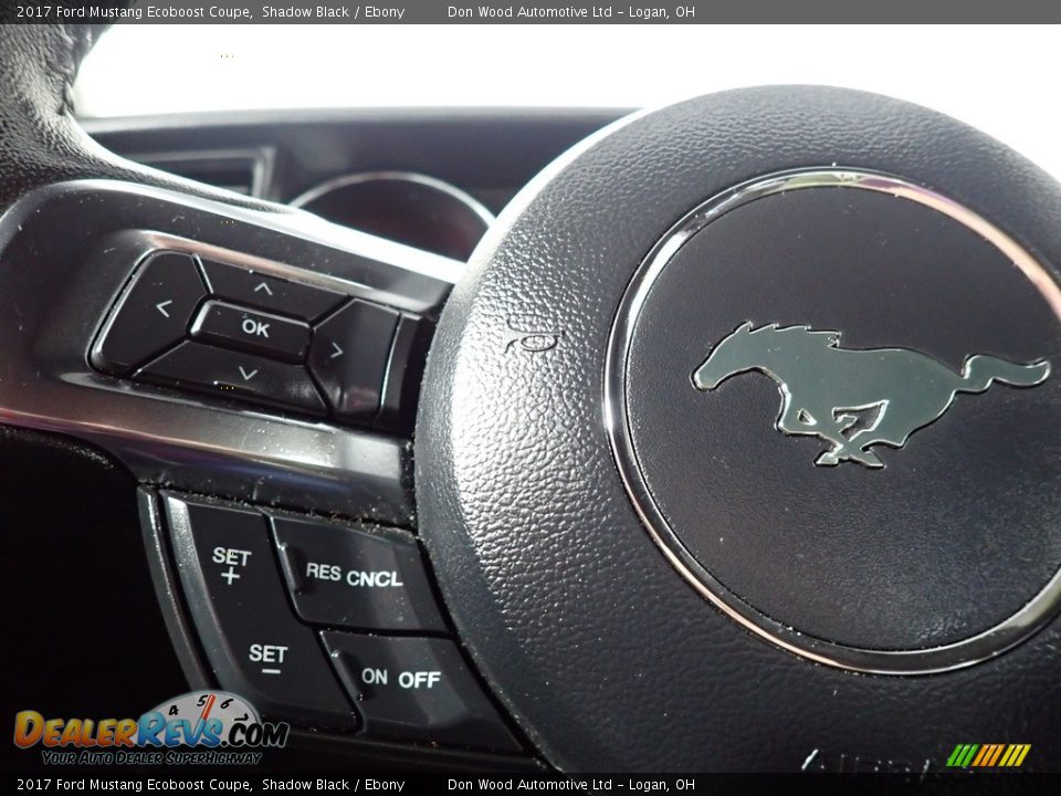 2017 Ford Mustang Ecoboost Coupe Shadow Black / Ebony Photo #30