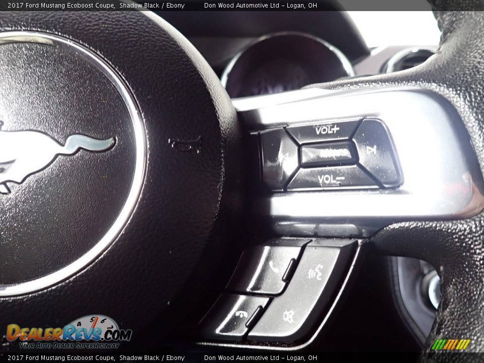 2017 Ford Mustang Ecoboost Coupe Shadow Black / Ebony Photo #31
