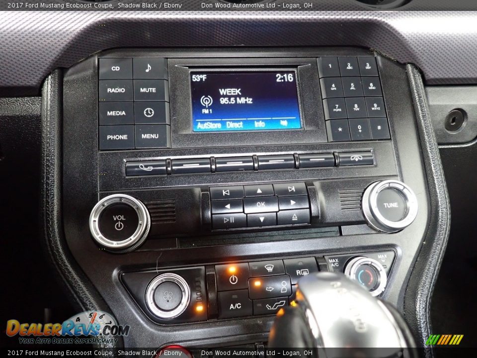 2017 Ford Mustang Ecoboost Coupe Shadow Black / Ebony Photo #33