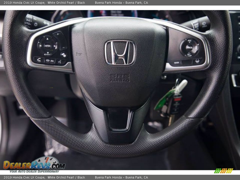 2019 Honda Civic LX Coupe White Orchid Pearl / Black Photo #13