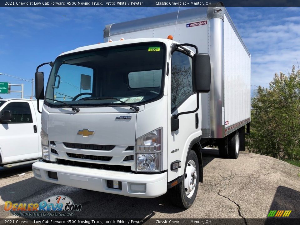 Arctic White 2021 Chevrolet Low Cab Forward 4500 Moving Truck Photo #1