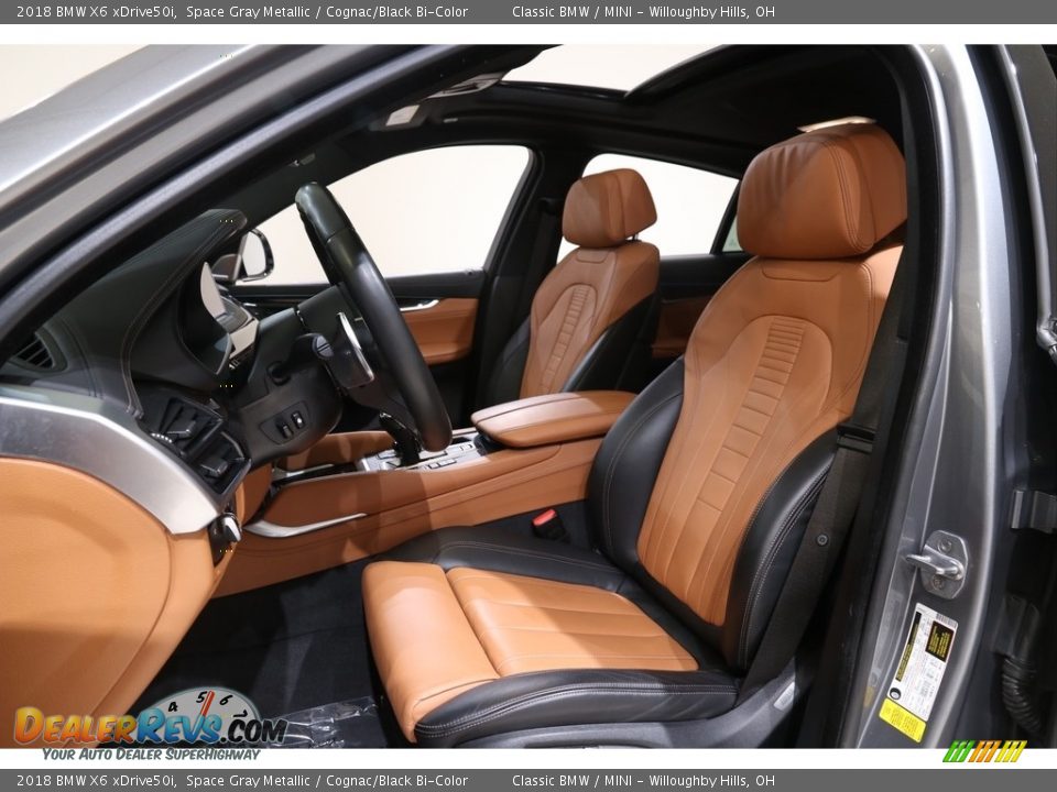 Cognac/Black Bi-Color Interior - 2018 BMW X6 xDrive50i Photo #5