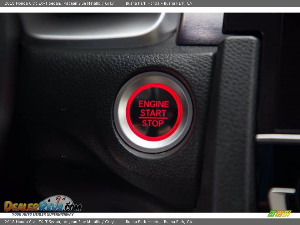 2018 Honda Civic EX-T Sedan Aegean Blue Metallic / Gray Photo #16