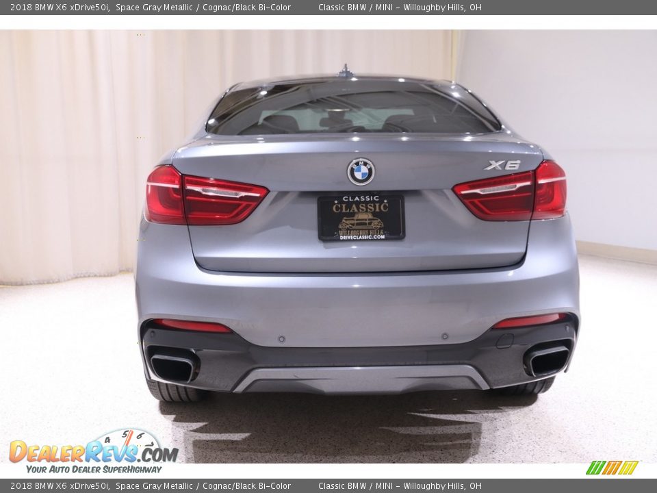 2018 BMW X6 xDrive50i Space Gray Metallic / Cognac/Black Bi-Color Photo #20