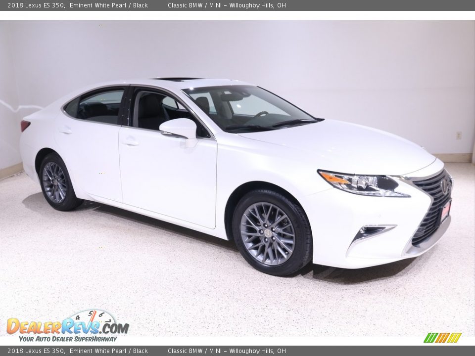 2018 Lexus ES 350 Eminent White Pearl / Black Photo #1