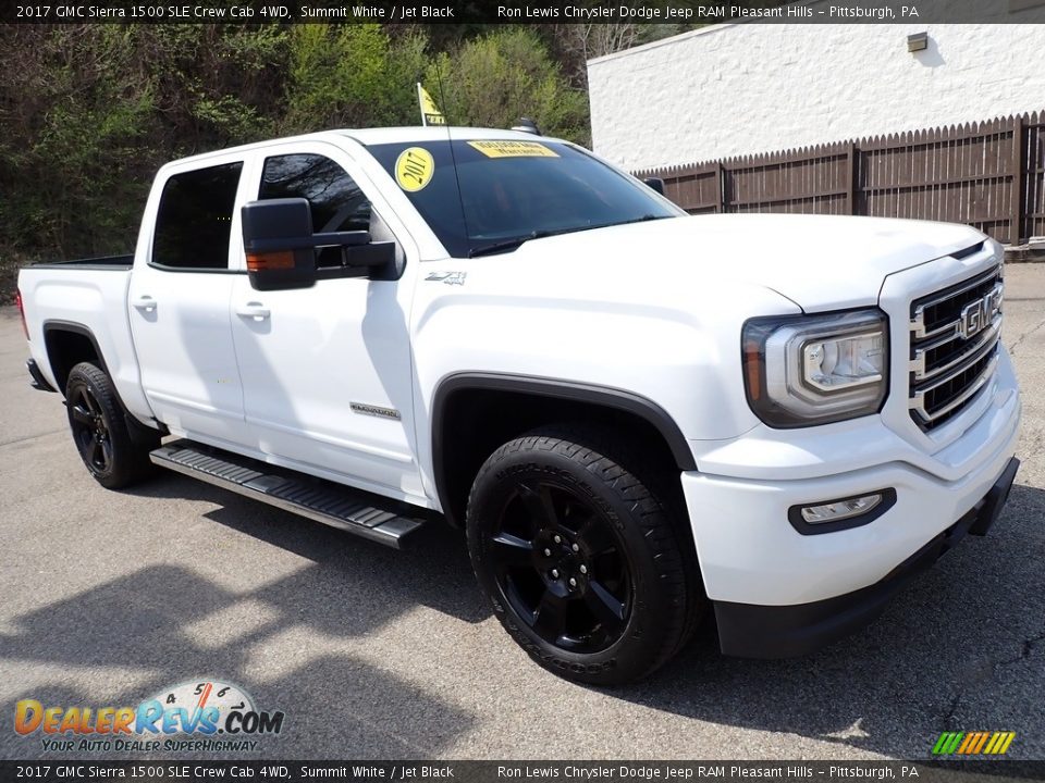 2017 GMC Sierra 1500 SLE Crew Cab 4WD Summit White / Jet Black Photo #7