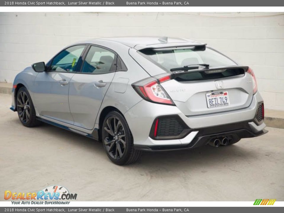 2018 Honda Civic Sport Hatchback Lunar Silver Metallic / Black Photo #2