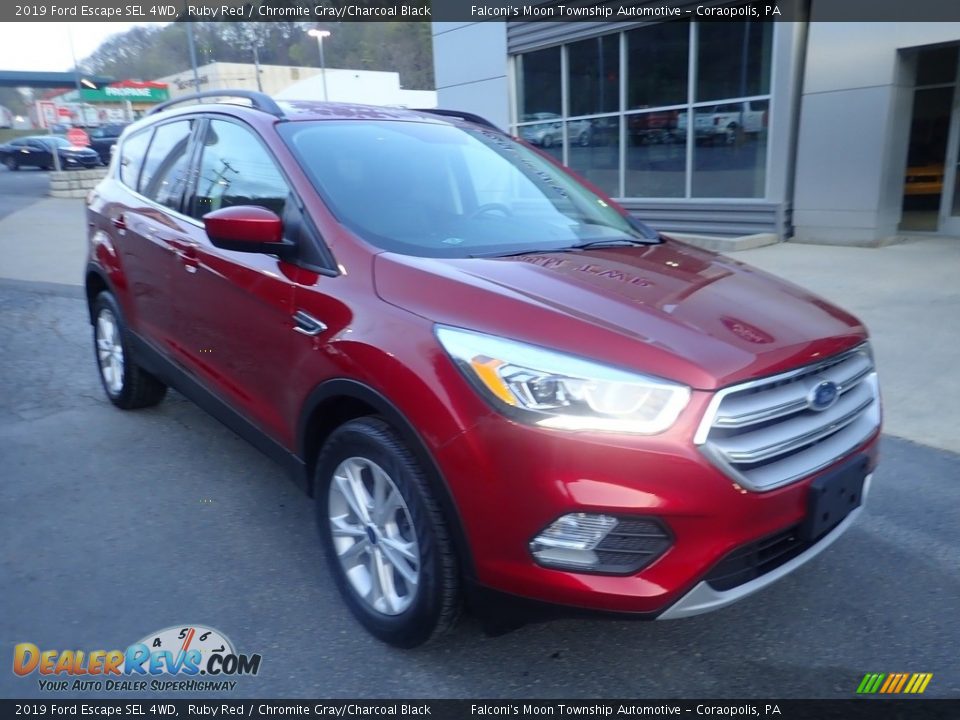 2019 Ford Escape SEL 4WD Ruby Red / Chromite Gray/Charcoal Black Photo #9