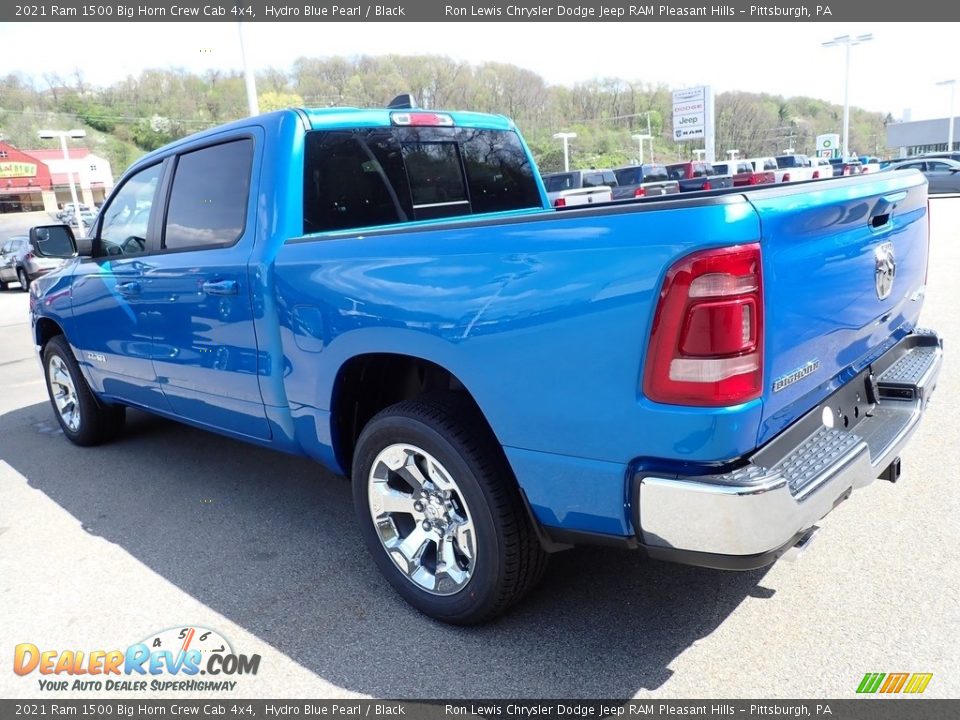 2021 Ram 1500 Big Horn Crew Cab 4x4 Hydro Blue Pearl / Black Photo #3