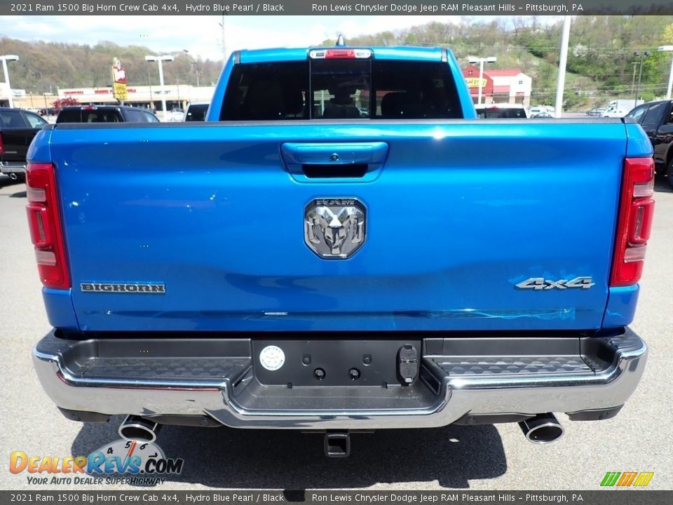 2021 Ram 1500 Big Horn Crew Cab 4x4 Hydro Blue Pearl / Black Photo #4