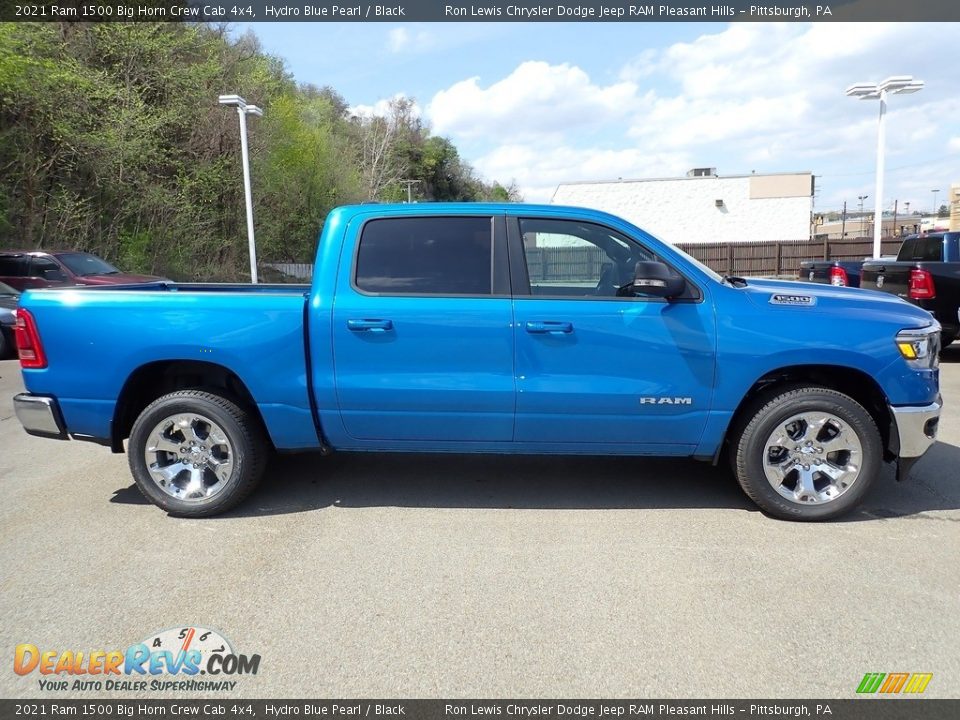 2021 Ram 1500 Big Horn Crew Cab 4x4 Hydro Blue Pearl / Black Photo #6