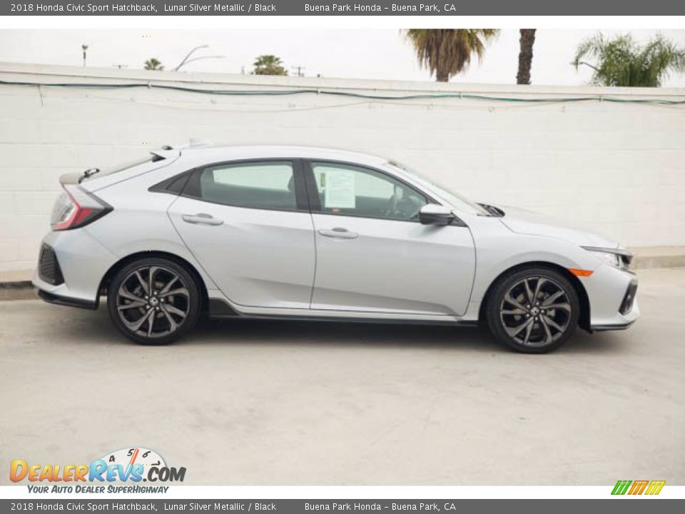 2018 Honda Civic Sport Hatchback Lunar Silver Metallic / Black Photo #12