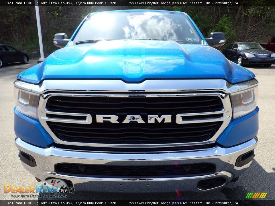 2021 Ram 1500 Big Horn Crew Cab 4x4 Hydro Blue Pearl / Black Photo #8