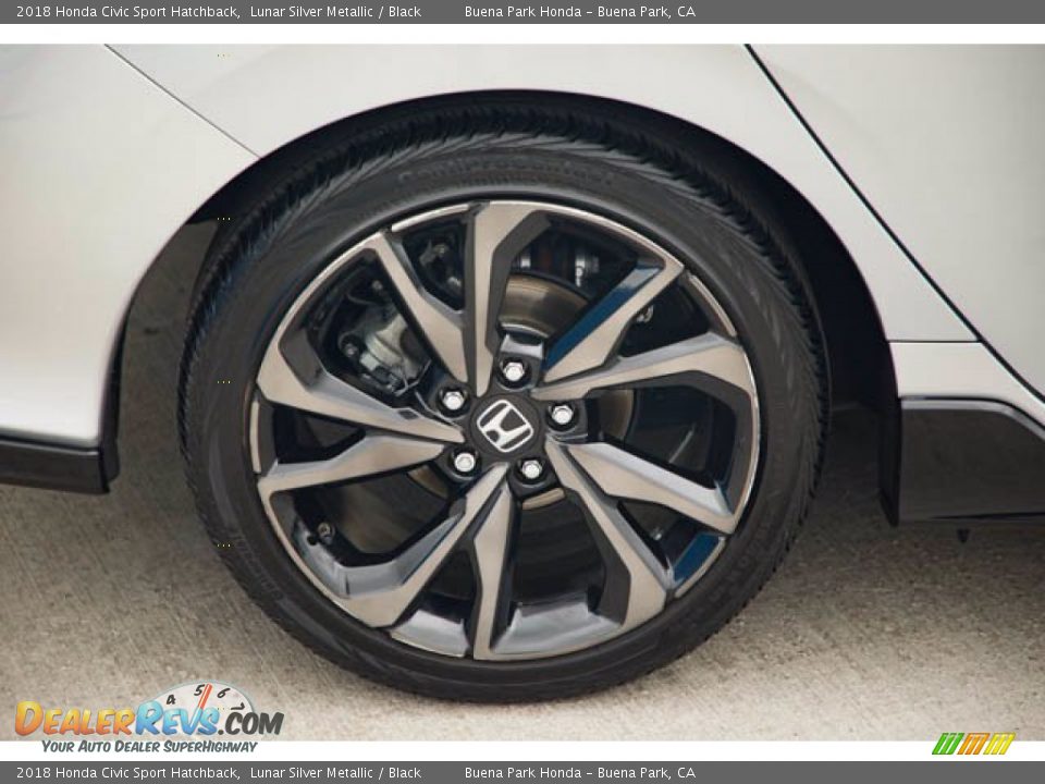2018 Honda Civic Sport Hatchback Lunar Silver Metallic / Black Photo #33