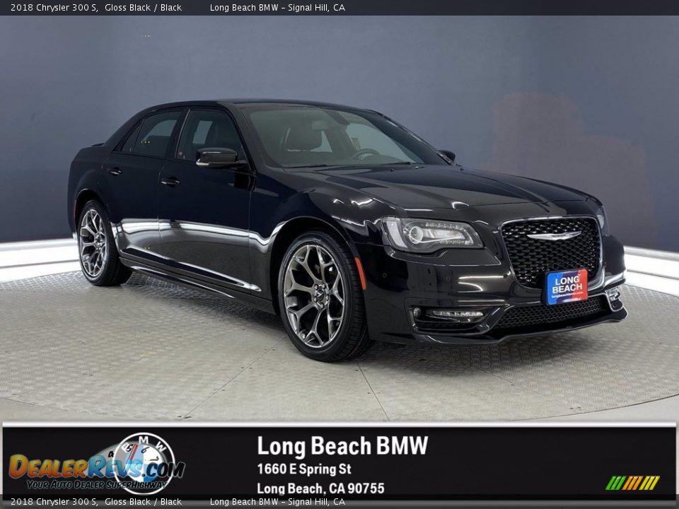 2018 Chrysler 300 S Gloss Black / Black Photo #1