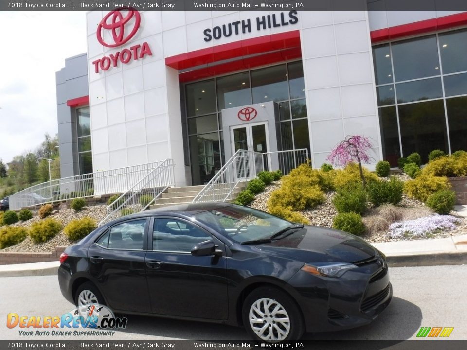 2018 Toyota Corolla LE Black Sand Pearl / Ash/Dark Gray Photo #2