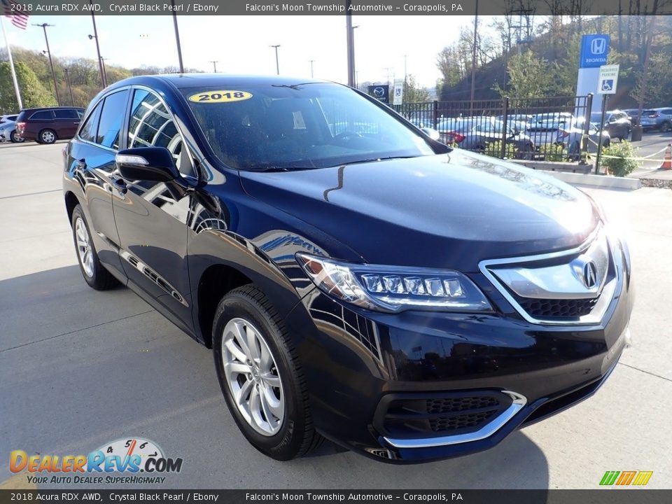 2018 Acura RDX AWD Crystal Black Pearl / Ebony Photo #6