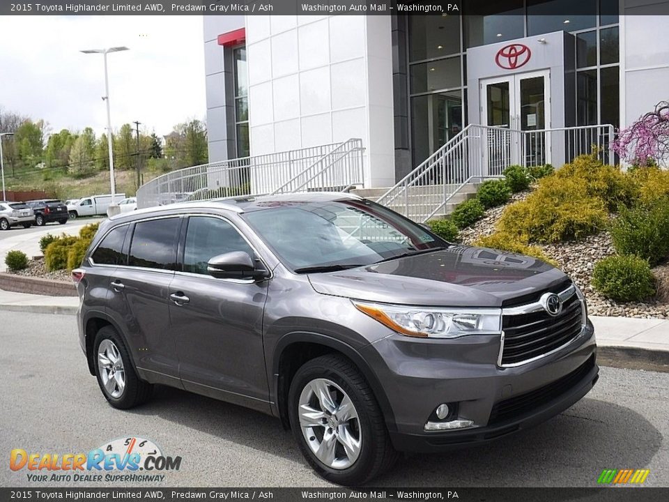 2015 Toyota Highlander Limited AWD Predawn Gray Mica / Ash Photo #1