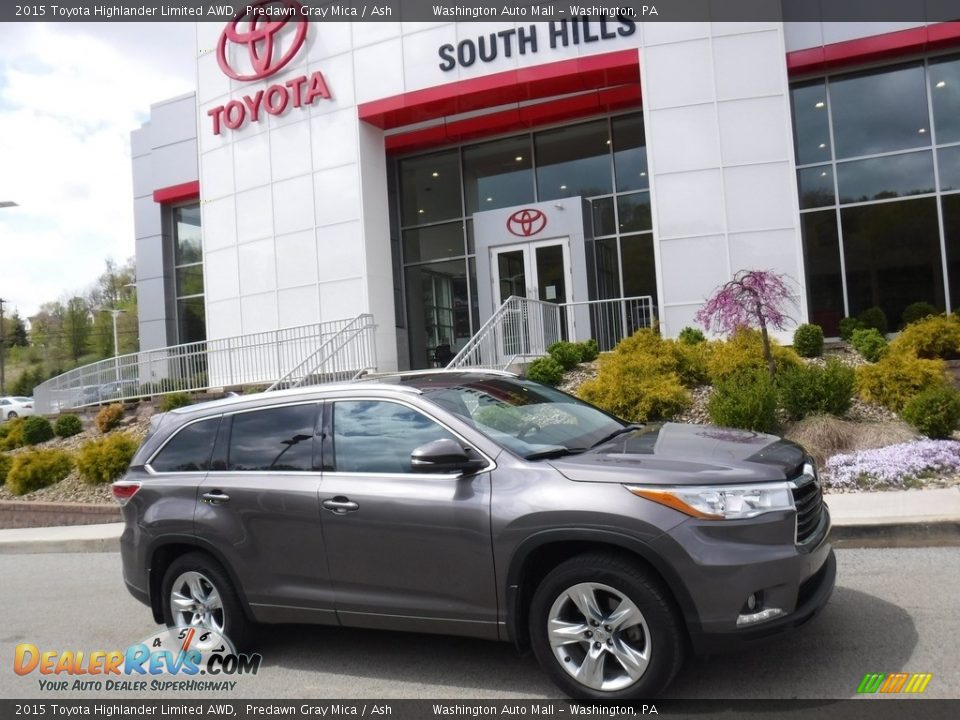 2015 Toyota Highlander Limited AWD Predawn Gray Mica / Ash Photo #2