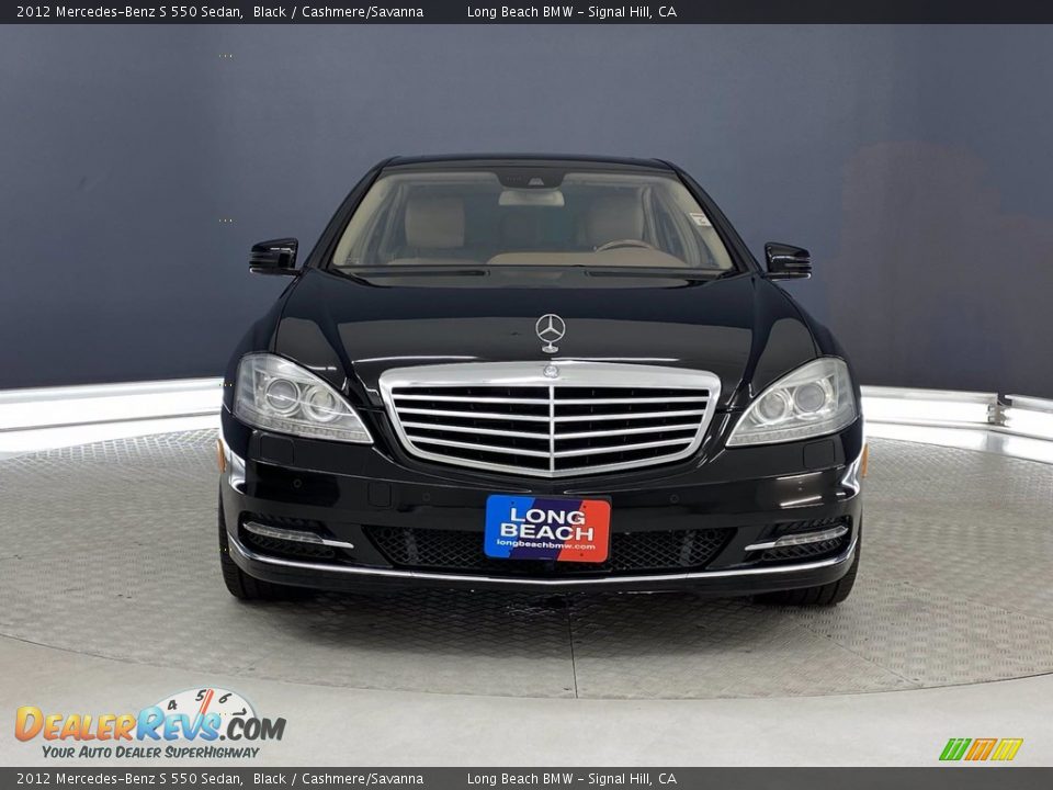 2012 Mercedes-Benz S 550 Sedan Black / Cashmere/Savanna Photo #2