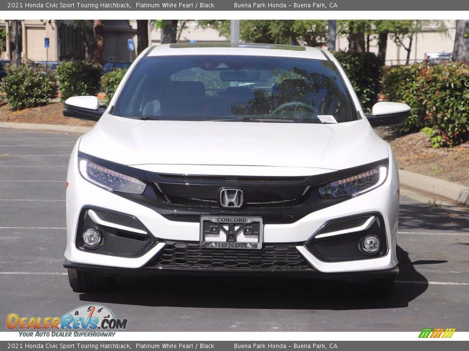 2021 Honda Civic Sport Touring Hatchback Platinum White Pearl / Black Photo #3