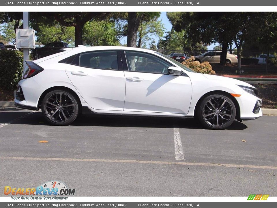 2021 Honda Civic Sport Touring Hatchback Platinum White Pearl / Black Photo #4