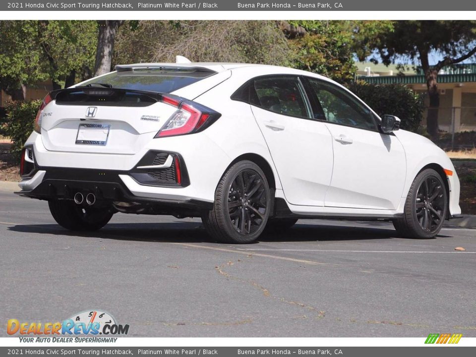 2021 Honda Civic Sport Touring Hatchback Platinum White Pearl / Black Photo #5