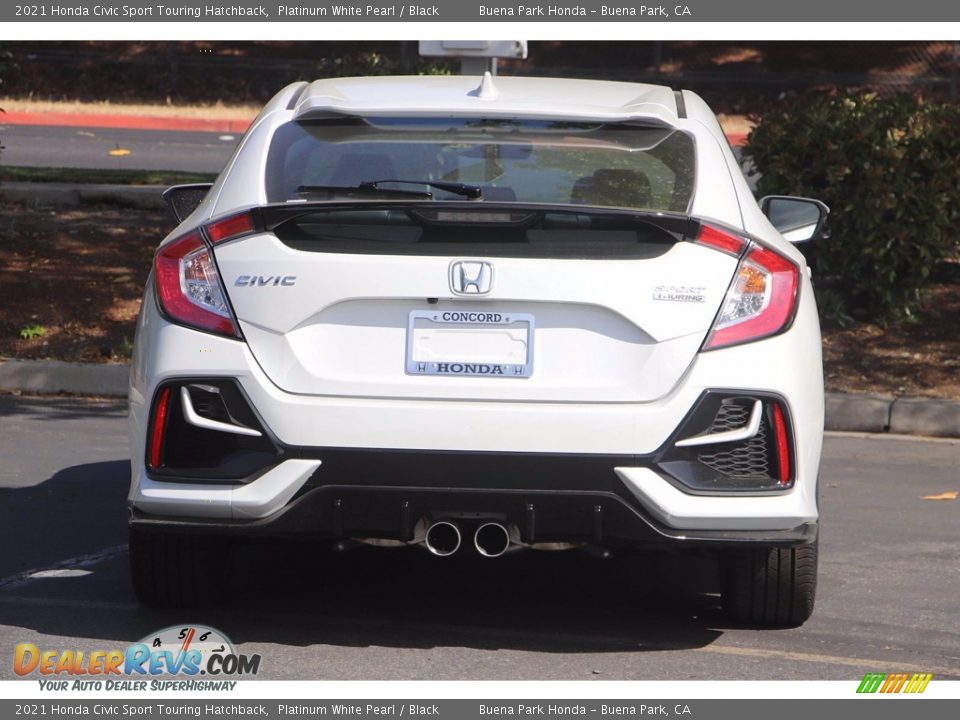 2021 Honda Civic Sport Touring Hatchback Platinum White Pearl / Black Photo #6