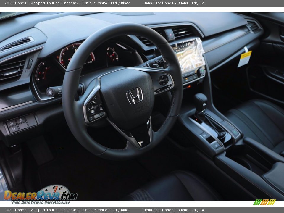 2021 Honda Civic Sport Touring Hatchback Platinum White Pearl / Black Photo #10
