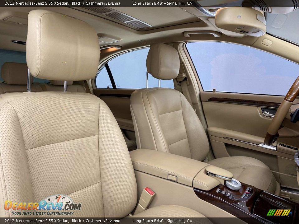 2012 Mercedes-Benz S 550 Sedan Black / Cashmere/Savanna Photo #34