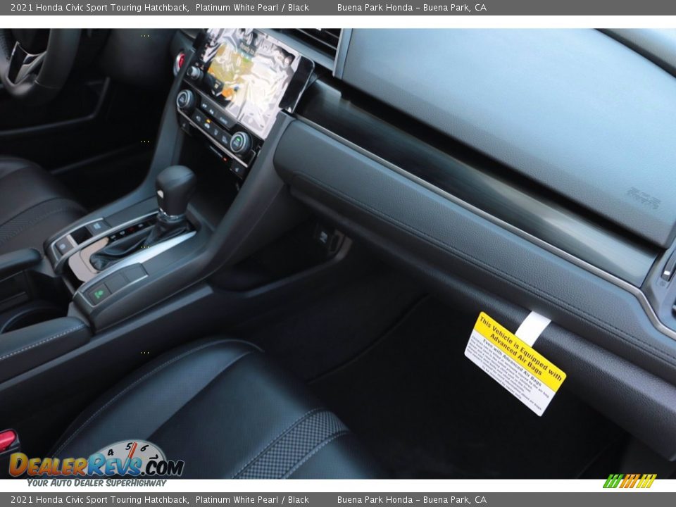 2021 Honda Civic Sport Touring Hatchback Platinum White Pearl / Black Photo #15