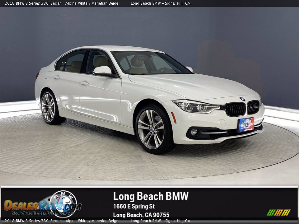 2018 BMW 3 Series 330i Sedan Alpine White / Venetian Beige Photo #1