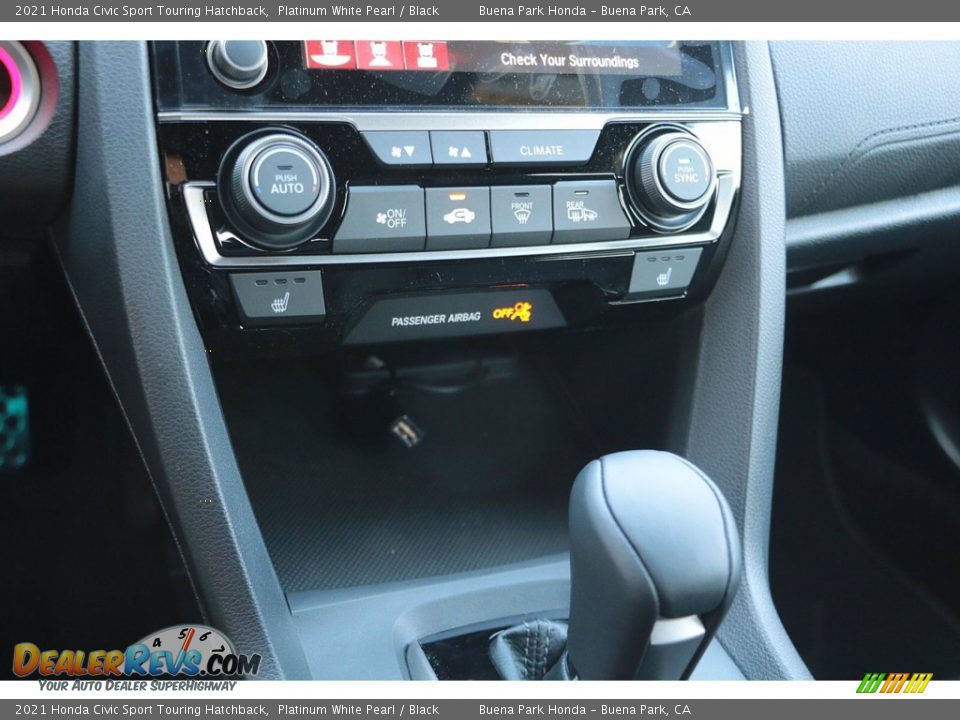 2021 Honda Civic Sport Touring Hatchback Platinum White Pearl / Black Photo #18