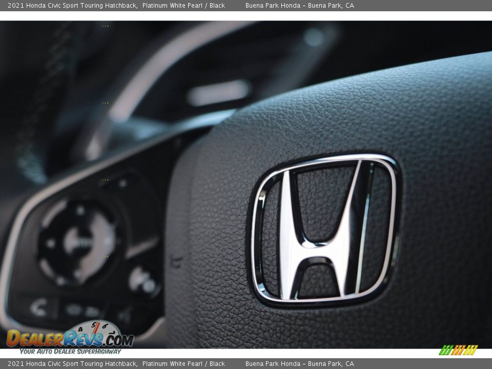 2021 Honda Civic Sport Touring Hatchback Platinum White Pearl / Black Photo #21