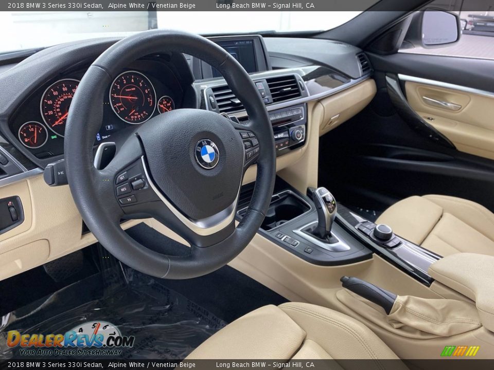 2018 BMW 3 Series 330i Sedan Alpine White / Venetian Beige Photo #16