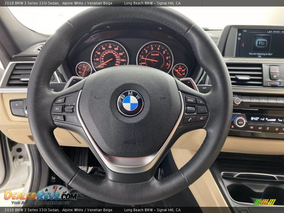 2018 BMW 3 Series 330i Sedan Alpine White / Venetian Beige Photo #18