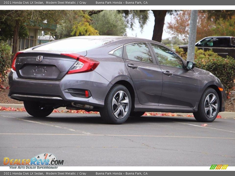 2021 Honda Civic LX Sedan Modern Steel Metallic / Gray Photo #5