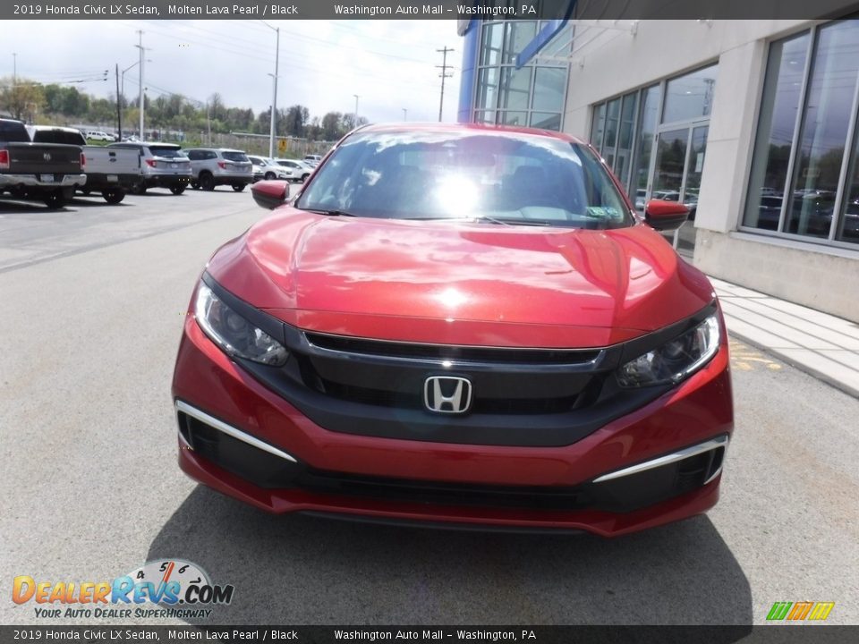 2019 Honda Civic LX Sedan Molten Lava Pearl / Black Photo #4